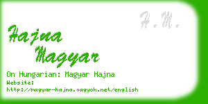 hajna magyar business card